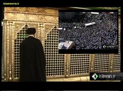 سفر 89 امام خامنه ای به قم + 4 عکس زیارت حرم + 5 عکس هوایی از استقبال